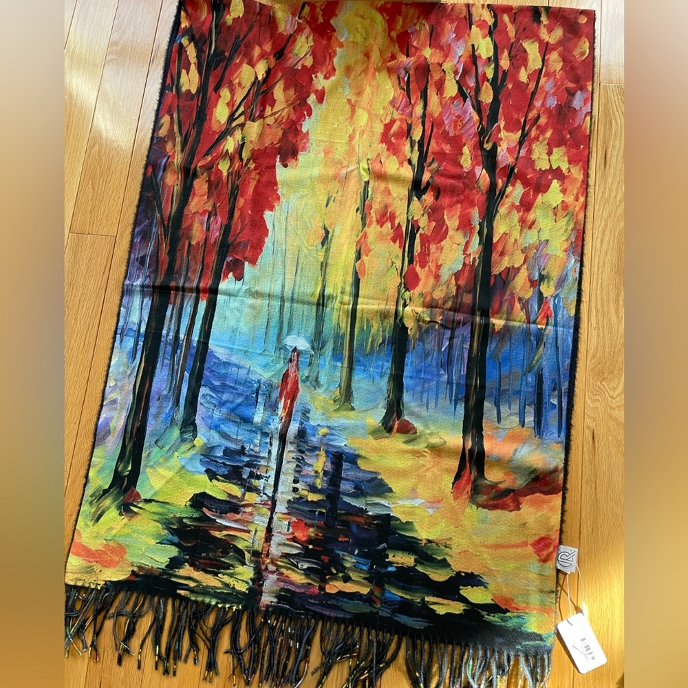 Watercolor Winter Scarf - Boutique NEW